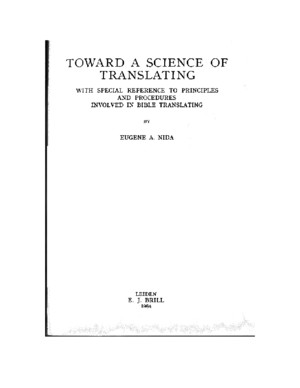 Eugene Nida -Toward a science of translating, bible translating - 1964pdf
