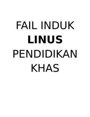 Fail Induk Linus Pendidikan Khas