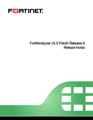 FortiAnalyzer v50 Patch Release 6 Release Notes