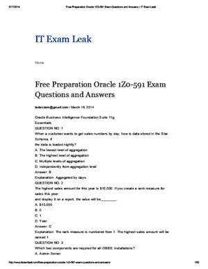 Free Preparation Oracle 1Z0-591 Exam Questions and Answers _ IT Exam Leak