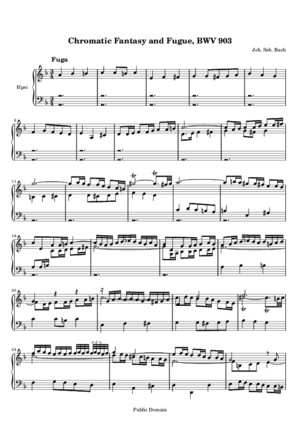 [Free Scorescom] Bach Johann Sebastian Chromatic Fantasy and Fugue Bwv 903 Fugue 13363