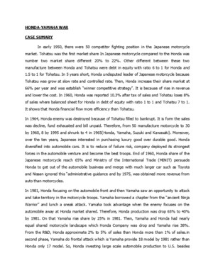 Full Report Case Study 1 Honda Yamaha War