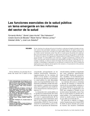 Funciones esenciales de la salud publica