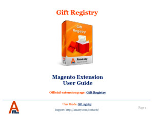 Gift Registry Magento Extension by Amasty | User Guide