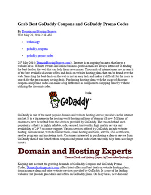 Godaddy Coupons and Godaddy Promo Codes