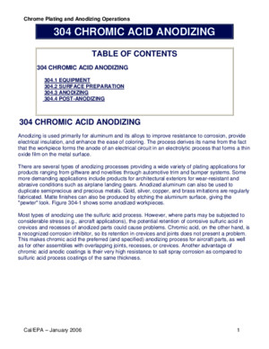 304 Chromic Acid Anodizing