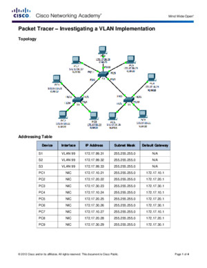 3127 Packet Tracer - Investigating a VLAN Implementation Instructionspdf
