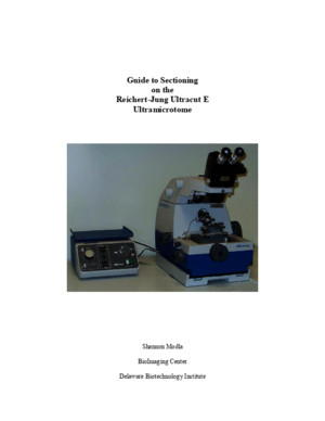 Guide to Sectioning on the Reichert Jung Ultracut Ultramicrotome