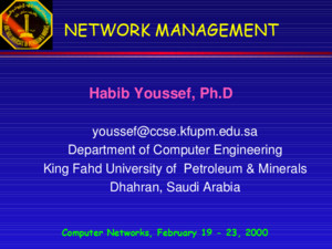 Habib Youssef 1 Habib Youssef, PhD youssefccsekfupmedusa Department of Computer Engineering King Fahd University of Petroleum & Minerals Dhahran,