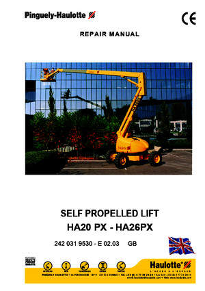 Haulotte HA20 PX - HA26PX workshop manual