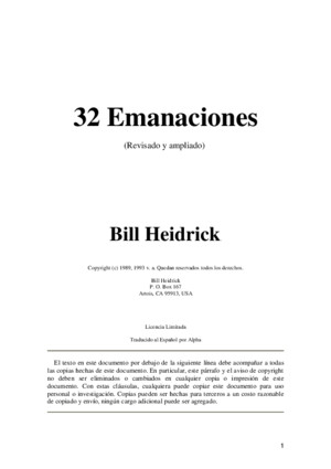 Heidrick Bill - 32 Emanaciones