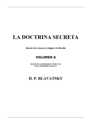 Helena Petrovna Blavatsky a Doutrina Secreta Volume II