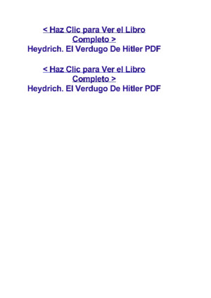 Heydrich El Verdugo De Hitlerpdf