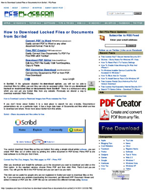 How to Download Locked Files or Documents From Scribd PCs Place