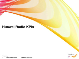 Huawei Radio KPI SVU 29Sep2010