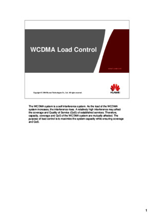 Huawei WCDMA Load Control