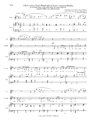 I Will Follow Gods Plan Faith in Every Footstep Medley Sheet Music SATB Flute