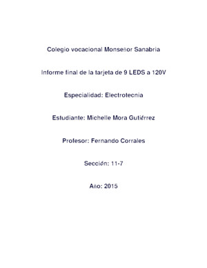 Informe final del proyecto: Tarjeta de 9 LEDS