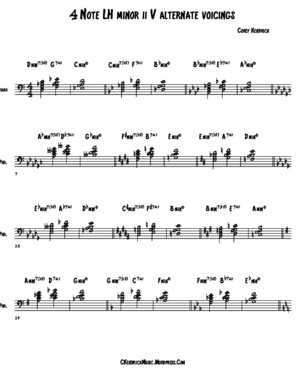 4 Note LH Minor ii V i Alternate Voicings