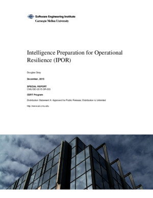 Intelligence Preparation for Operational Resilience (IPOR)