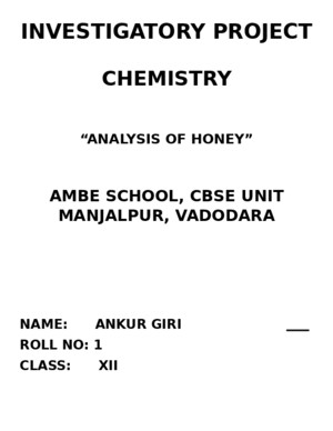 Investigatory Project Chemistry class 12 cbse