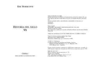 40258413 Eric Hobsbawm Historia Del Siglo XX