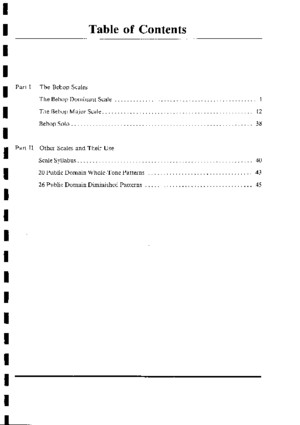 Jazz Method - David Baker - Vol 1 - The Bebop Scales