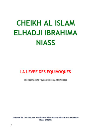 Kashf Al Bas - LA LEVEE DES EQUIVOQUES