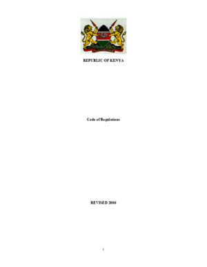 kenya Revised Code of Regulation 2006