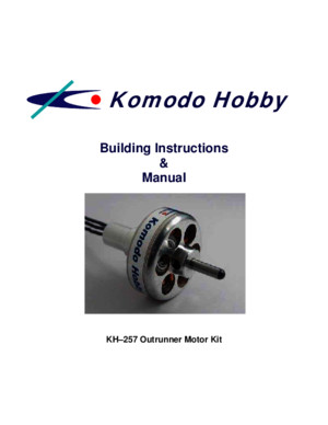 KH-257-2 Outrunner Motor Kit Building Instructions & Manual