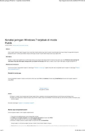 Koneksi jaringan Windows 7 terjebak di mode Publikpdf