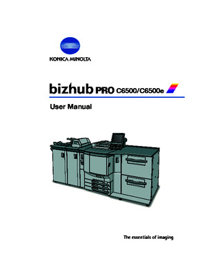 Konica Minolta Bizhub Pro c6500 Manual
