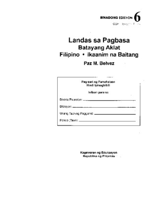 Landas sa Pagbasa Filipino 6pdf