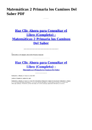 Lengua 2 Primaria Los Caminos Del Saber PDF