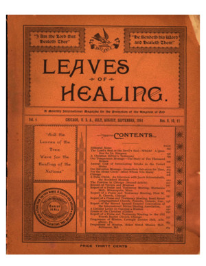 Leves of Healing Series 1 1891 No 9-11wpd