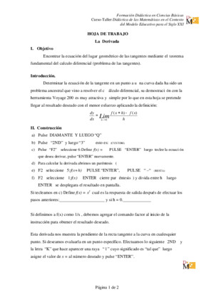 MANUAL CALCULADORA VOYAGE 3 interpretación geométrica de la derivada
