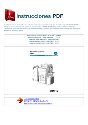 Manual de Instrucciones KONICA MINOLTA 7272 S