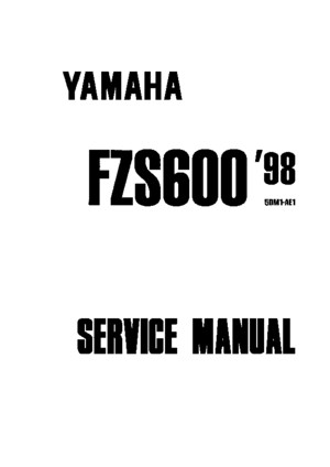 manual de servicio - Yamaha Fazer FZS600 (1998)