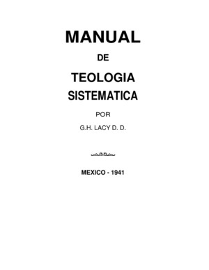 Manual de Teologia Sistematica - GH Lacy