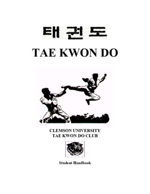 Martial Arts- Taekwondo- Student Handbook