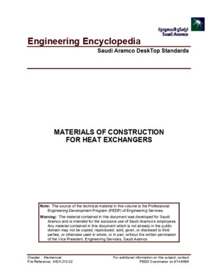 Materials of Construction for Heat Exchangers