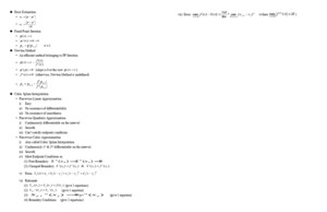 MATH 4073 Numerical Analysis in Test Notes (Cheat Cheat Sheet) v40