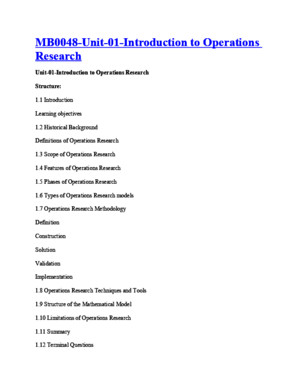Mb0048 operations research