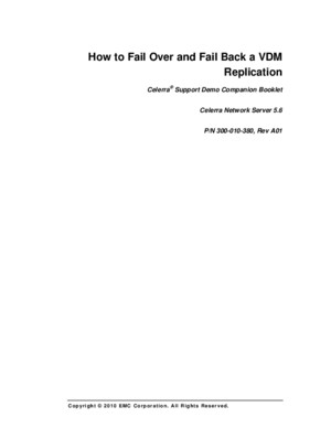 Media41767 Celerra Support Demo How to Fail Over and Fail Back a VDM Replication