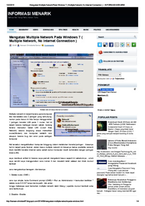 Mengatasi Multiple Network Pada Windows 7 ( Multiple Network, No Internet Connection ) ~ INFORMASI MENARIKpdf