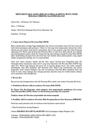 Minit Mesyuarat Agung Persatuan Prs 2009 - Download Documents
