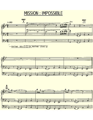 Mission Impossible Piano Sheet