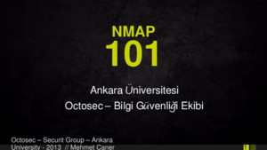 Nmap101 Eğitim Sunumu - Nmap Kullanım Kılavuzu