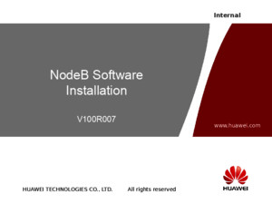 NodeB Software Installation(V100R007)