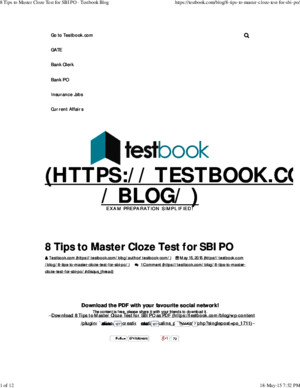 8 Tips to Master Cloze Test for Sbi Po